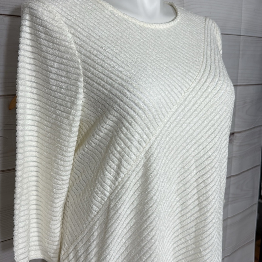 NWT Chico’s Angled Lines Spliced Boat Tunic Top Size 16/XL/Chico’s 3 - Picture 2 of 8